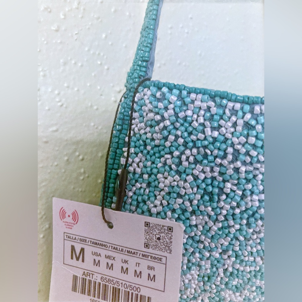 Zara Beaded Fish Mini Bucket Bag. NWT - Picture 6 of 7